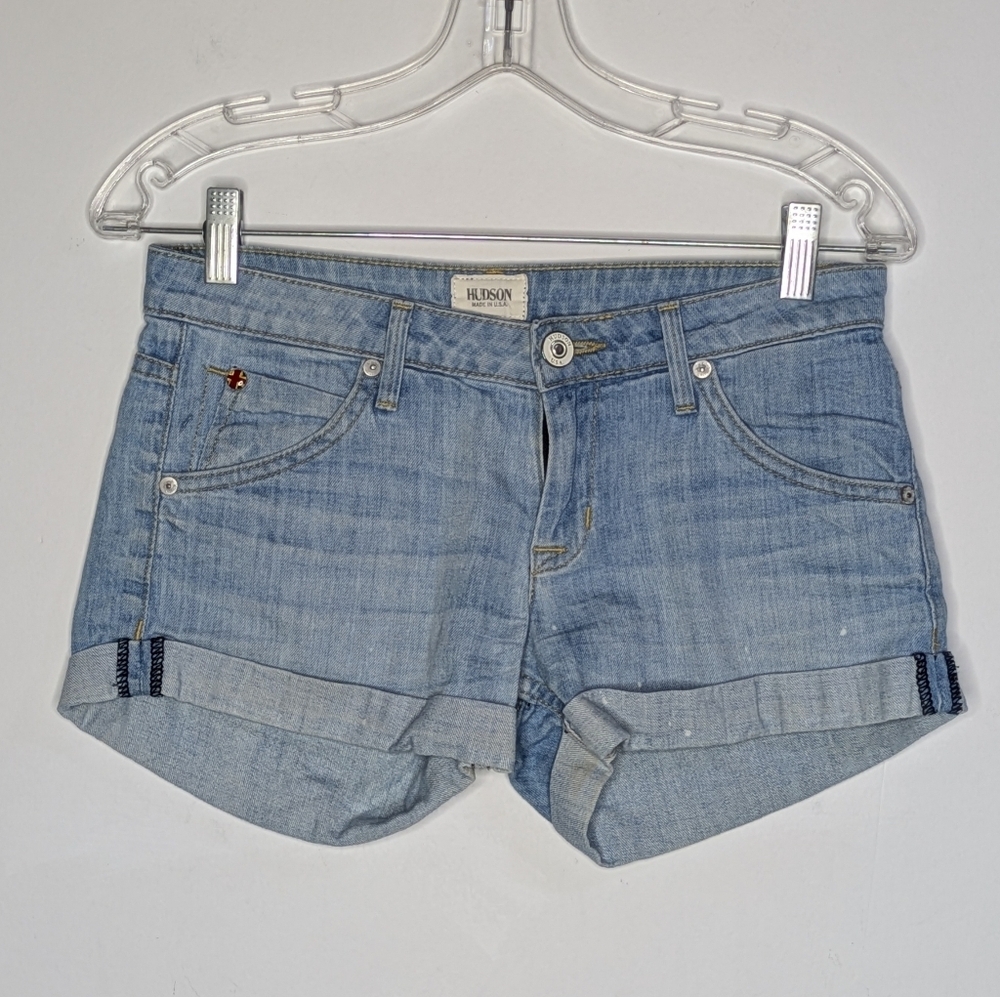 Hudson Blue Light Wash Denim Shorts 24